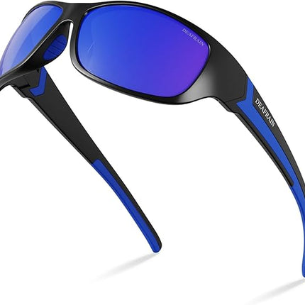 Polarized Sports Sunglasses for Men Women Driving Fishing Cycling Running UV Protection