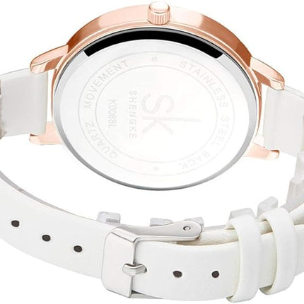 SHENGKE Simplicity Creative Women Watch Genuine Leather Elegant Women Watches Ladies Business Wristwatch