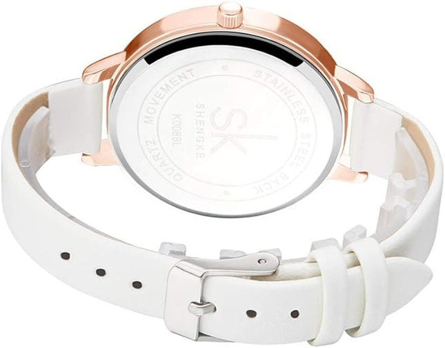 SHENGKE Simplicity Creative Women Watch Genuine Leather Elegant Women Watches Ladies Business Wristwatch