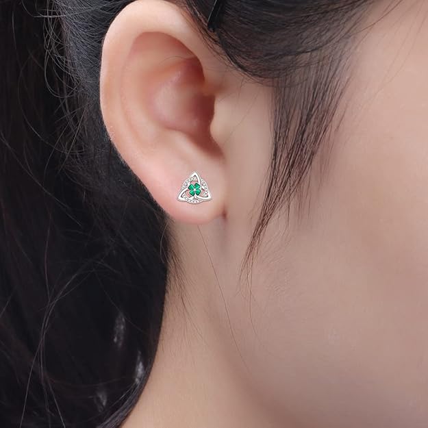 Sterling Silver Axolotl Bunny Shamrock Baseball Softball Highland Cow 4th of July Earring Studs for Women
