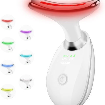Facial Massager,7 Color LED Light Therapy for Face and Neck, Portable Beauty Skin Care Tools