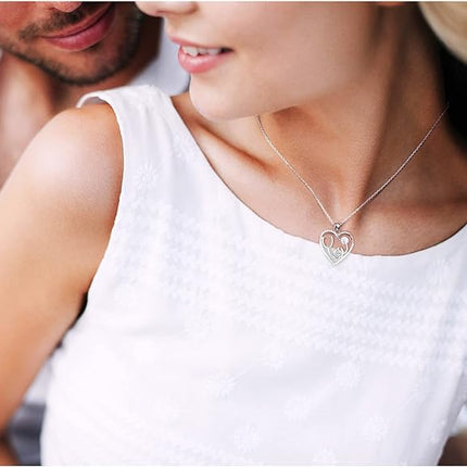 Nurse Gifts for Women 925 Sterling Silver Heart Necklace 14k Gold or Rose Gold Nurse Birthstone Necklace Stethoscope Necklace for Doctor Medical Student RN Thank You Gifts for Graduation or Birthday