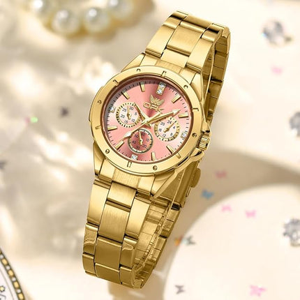 OPK Watch for Women Quartz Waterproof Stainless Steel Light Ladies Watch Mother's Day Gift for Women