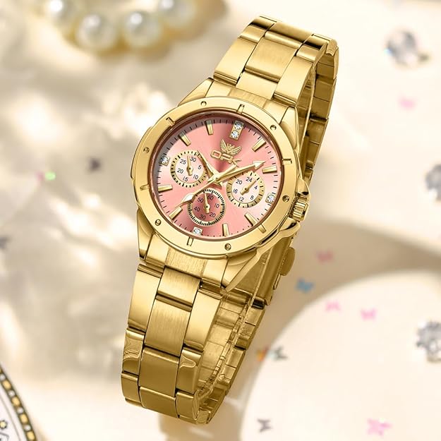 OPK Watch for Women Quartz Waterproof Stainless Steel Light Ladies Watch Mother's Day Gift for Women