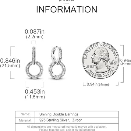 925 Sterling Silver Hoops Asymmetrical Heart Earrings Silver Hoop Earrings for Women Gold Hoop Cubic Zirconia Earrings Hypoallergenic Earrings