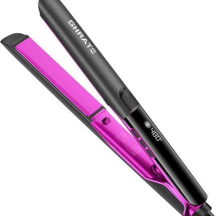 SHRATE Flat Iron Hair Straightener | 2 in 1 Flat Iron and Curler | 1.2 Inch