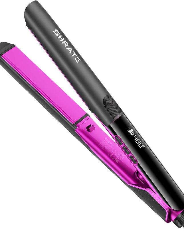 SHRATE Flat Iron Hair Straightener | 2 in 1 Flat Iron and Curler | 1.2 Inch