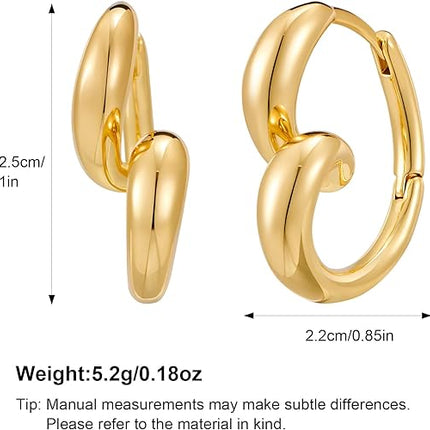 MUYAN Gold Twisted Heart Hoop Earrings for Women Stylish Wavy Heart Huggie Hoop Earrings Jewelry Gift