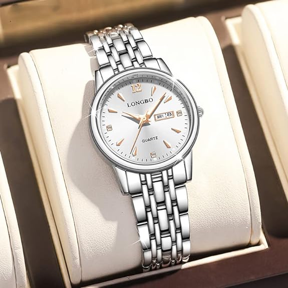 Reginald Fashion Watches for Women Hands Sapphire Stainless Steel Waterproof Quartz Dial Date Week Watches