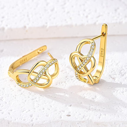 NARMO 925 Sterling Silver Eternal Infinite Love Hoop Earrings for Women
