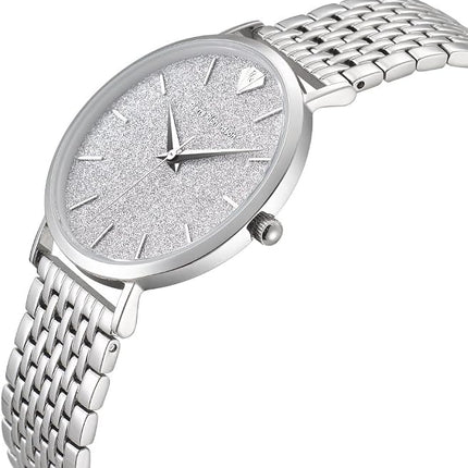 PIERRE RICHARDSON PR3912 Women’s Luxury Watch – Silver Stainless Steel Japanese Quartz Watch, 36mm, 5ATM Water Resistant, Scratch-Resistant Sapphire Crtystal Glass, Reloj para Mujer
