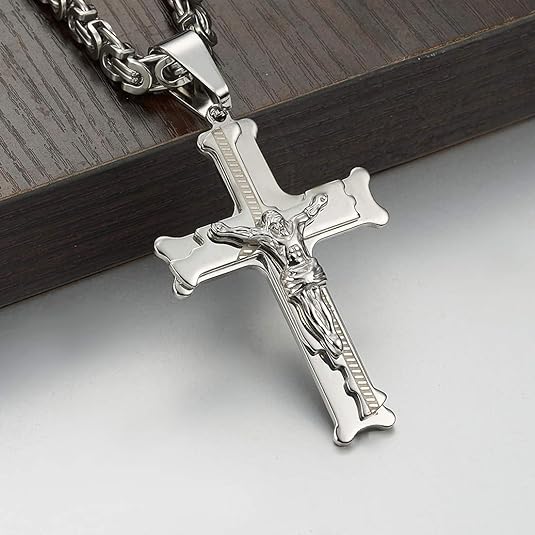 Fashion Men's Gold Silver Stainless Steel Pendant Chain Necklaces 20 inches