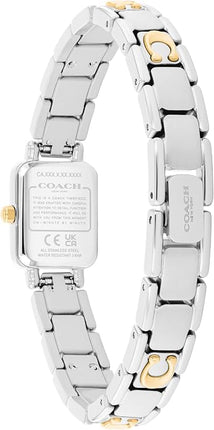 COACH Mara Women’s Quartz Watch - Mini Tank-Shaped Bracelet, Lacquer Dial with Polished Markers - Everyday Dress Watch - Gift for Her 15.5mm