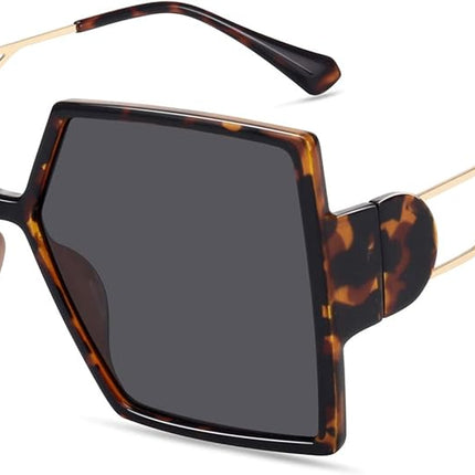 STORYCOAST Oversized Square Sunglasses for Women Fashion Large Shield Shades UV400 Protection