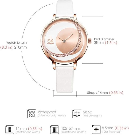 SHENGKE Simplicity Creative Women Watch Genuine Leather Elegant Women Watches Ladies Business Wristwatch