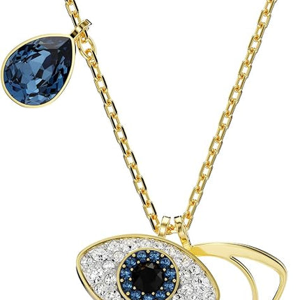 Swarovski Symbolica Pendant, Evil Eye, Blue, Gold-Tone Finished