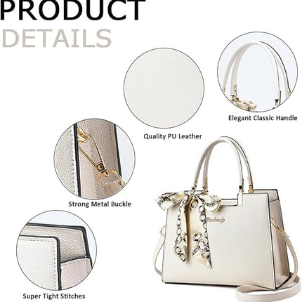 Afashor Women's Leather Handbag Top-handle Tote Shoulder Bag Satchel Crossbody Purse