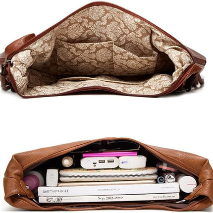 Pahajim Handbags for Women Large Designer Ladies Hobo bag Bucket Purse Faux Leather