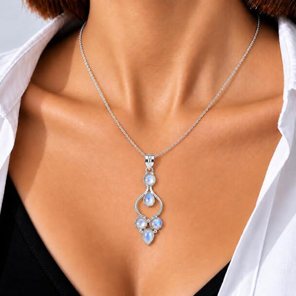 Multi Shapes Gemstone Silver Overlay Handmade Pendant Necklace