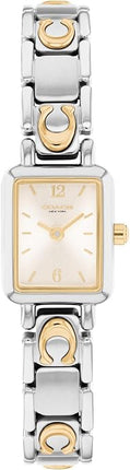 COACH Mara Women’s Quartz Watch - Mini Tank-Shaped Bracelet, Lacquer Dial with Polished Markers - Everyday Dress Watch - Gift for Her 15.5mm