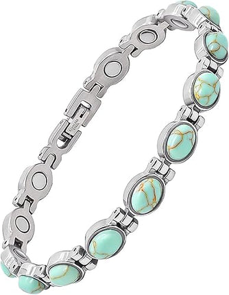 JEROOT Ultra Strength Magnetic Bracelets, Bracelet for Women and men, 3500-6000 Gauss Neodymium Magnets, Magnetic Field Therapy Jewelry Gift