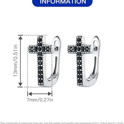 Cycuff 925 Sterling Silver Hoop Earrings Colorful Cubic Zirconia Jewelry Earrings for Women Set Earring Gifts for Her
