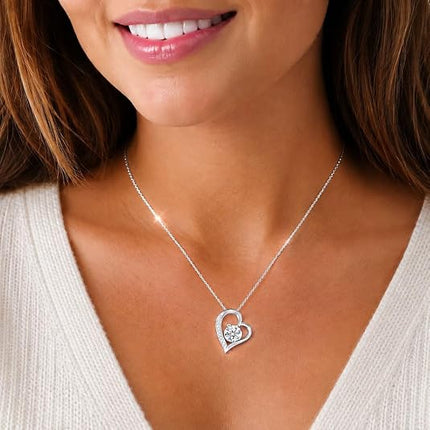 MGOOL To My Daughter Necklace Daughter Gifts From Dad Pendant Necklace Graduation Gifts Birthday Christmas Message Card＆LED Gift Box
