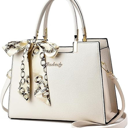 Afashor Women's Leather Handbag Top-handle Tote Shoulder Bag Satchel Crossbody Purse