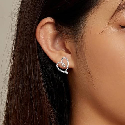925 Sterling Silver Butterfly Firefly Hummingbird Stud Earrings Owl Poker Heart Hypoallergenic Earrings for Women Fine Jewelry