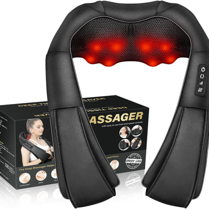 Neck Massager with Heat Deep Tissue Electric 3D Kneading