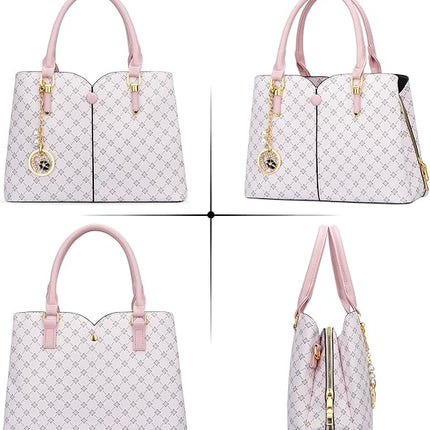 KKXIU Triple Compartments Women Purses and Handbags Trendy Satchel Top Handle Shoulder Bag for Ladies