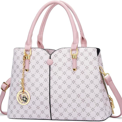 KKXIU Triple Compartments Women Purses and Handbags Trendy Satchel Top Handle Shoulder Bag for Ladies