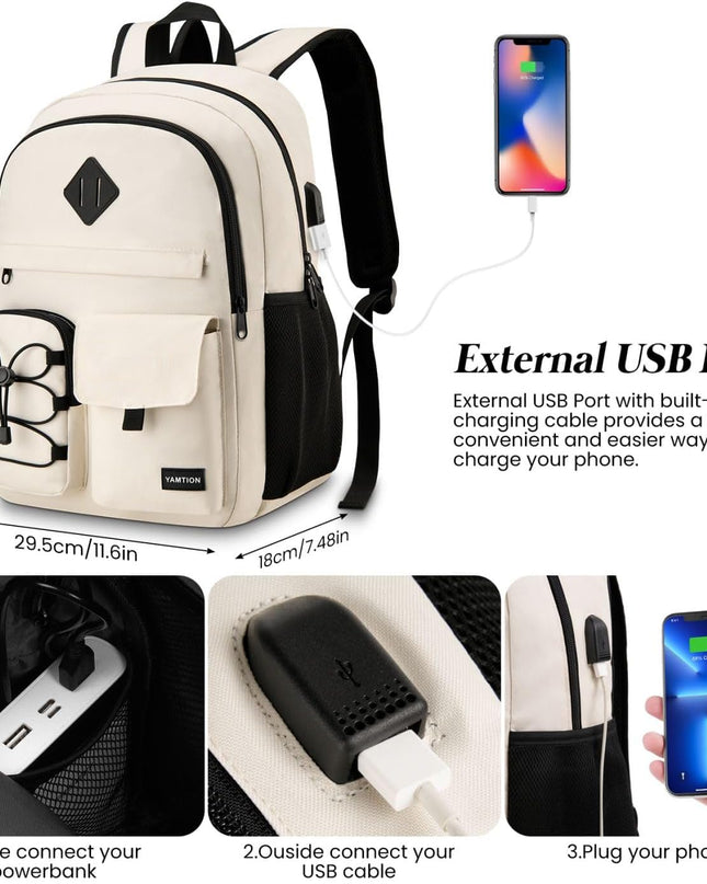 YAMTION School Backpack for Women,Bookbag for Teen Girls Backpack College Laptop School Bags,Mochilas Mujer Morrales Escuela