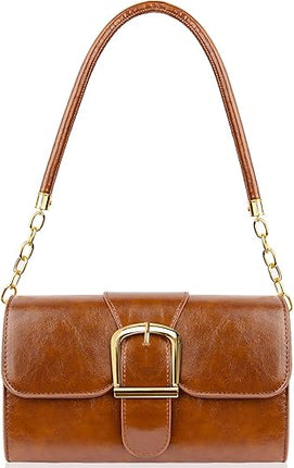 Shoulder Bag for Women, Cute PU Leather Small Purse Handbags, Retro Classic Tote Purses for Women with Removable Strap