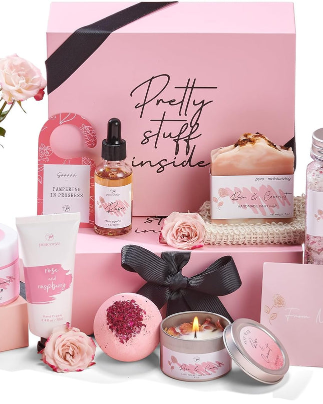 Spa Gifts for Women Christmas Gifts Bath Gift Baskets Relaxing Spa Self Care Gift for Mom Her Sister Wife Auntie Home Bath Care Package Thank You Gift Birthday Gift for Women Friendship Ideas
