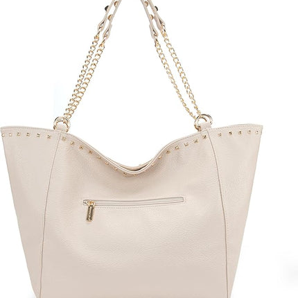 Montana West Oversize Tote Bag for Women Shoulder Purses with Chain Handbags