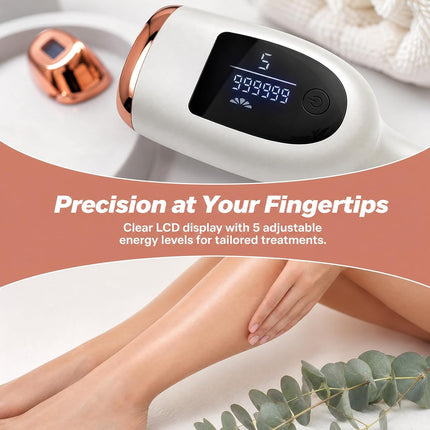 IPL Laser Hair Removal Device, At-Home Hair Removal for Women Men, 999,999 Flashes Permanent Hair Removal Device on Facial Legs Arms Bikini Line