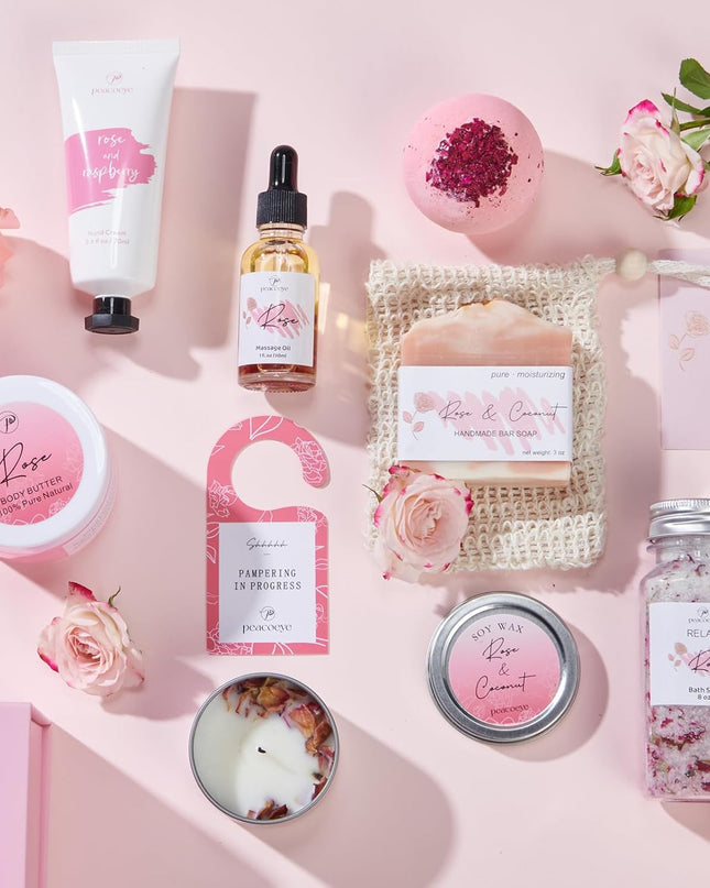 Spa Gifts for Women Christmas Gifts Bath Gift Baskets Relaxing Spa Self Care Gift for Mom Her Sister Wife Auntie Home Bath Care Package Thank You Gift Birthday Gift for Women Friendship Ideas