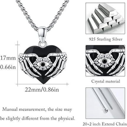 MEDWISE Heart Necklace for Women 925 Sterling Silver Heart Necklace Jewelry Gifts for Women Wife