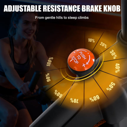 Exercise Bike Indoor Stationary Bike with Bluetooth Cycling Bicycle for Home Gym 300 lbs Weight Capacity Adjustable Seat/Handlebar for Office Cardio Workout