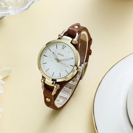 BUREI Women Watches Simple Leather Strap Watch Luxury Quartz Watches Small Thin Ladies Watch Bracelet Band Wristwatch Relogio Feminino