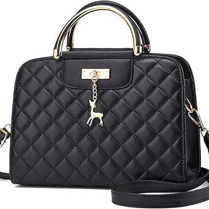 I IHAYNER Purses and Handbags for Women Plaid Satchel Shoulder Bag Top Handle Tote Bag Zipper Crossbody Purse