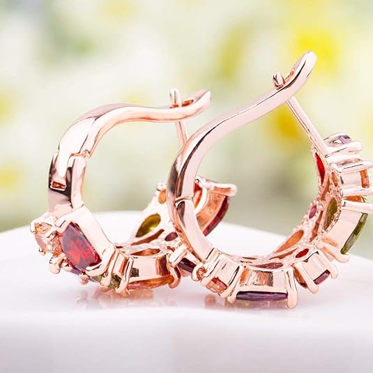 Earrings for Women Huggie Stud Cubic Zircon Pearl Earrings Gifts for Women Birthday Gifts14K Gold Plated Cuff Earrings