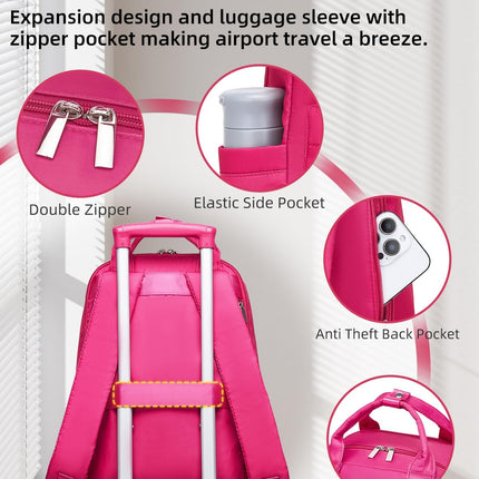 LARVENDER Carry on Luggage Sets 3 Piece, 20 Inch Suitcases, Berry Sparkling