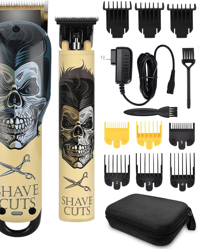 BESTBOMG® Professional Hair Clippers for Men, Clipper & Trimmer Set, Yellow