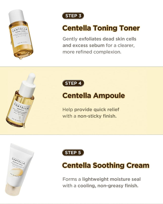 SKIN1004 Centella Travel Kit, Korean Skin Care Set of 5, Travel Size