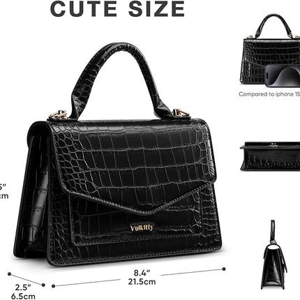 Top handle Satchel Purses Handbags for Women, Small Crossbody Bag with Convertible Strap, Trendy Shoulder Purse