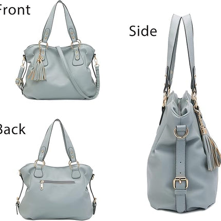 Qiyuer Purses And Wallets Set For Women Tote Handbags Large Hobo Bag Purse With Wallet 3PCS
