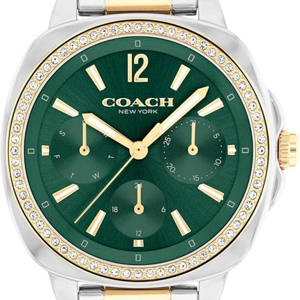 Coach Kitt Women's Quartz Multifunction Watch, Stainless Steel Bracelet, Water-Resistant to 3ATM, Chic and Versatile Timepiece - Gift for Her, 34mm