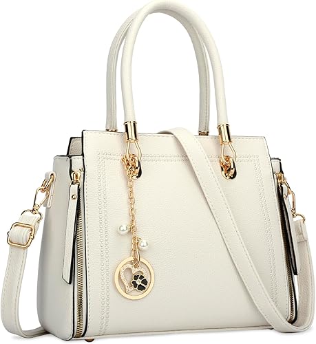 KKXIU Stylish Women Satchel Purses and Handbags Vegan Leather Top Handle Shoulder Crossbody Bag